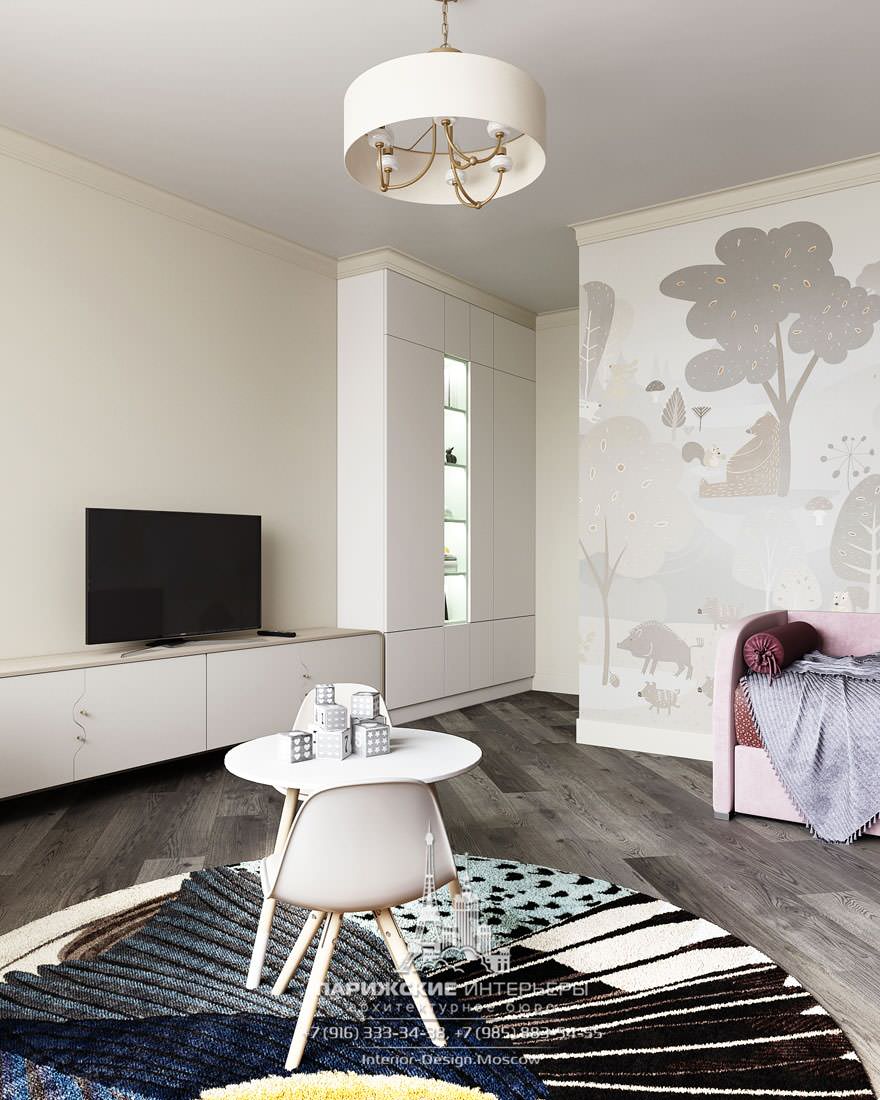 Дизайн двухуровневой квартиры для семьи с тремя детьми