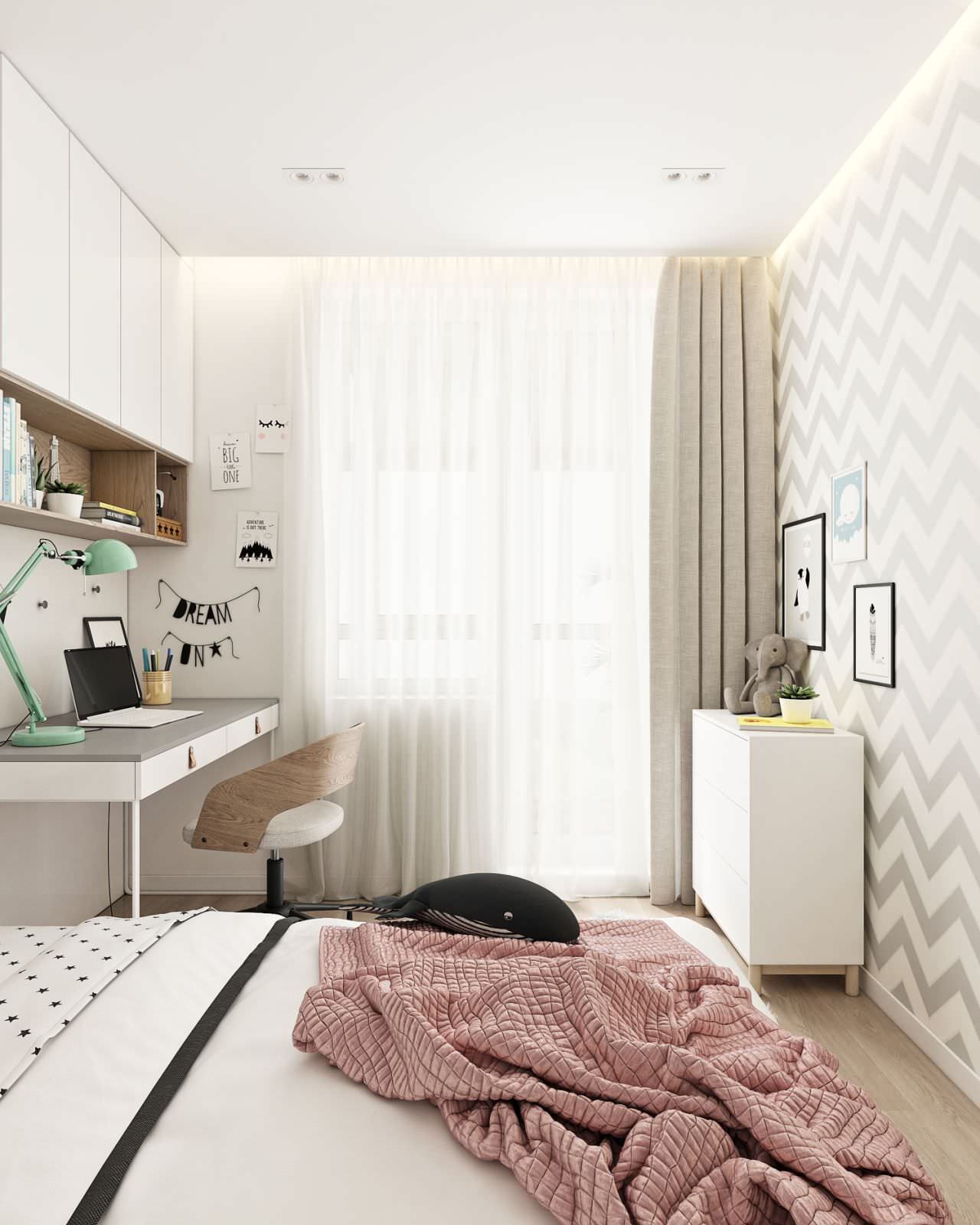 Интерьер квартиры 70 кв.м. для семьи с двумя детьми