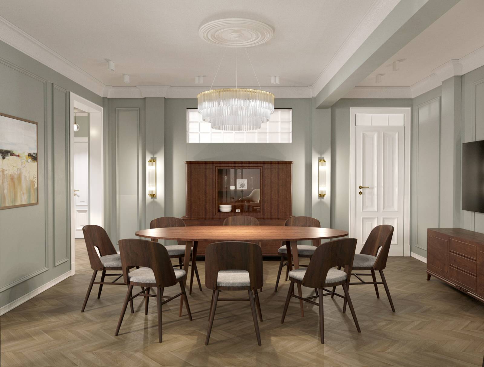 Историческая квартира в Москве, 157 м2