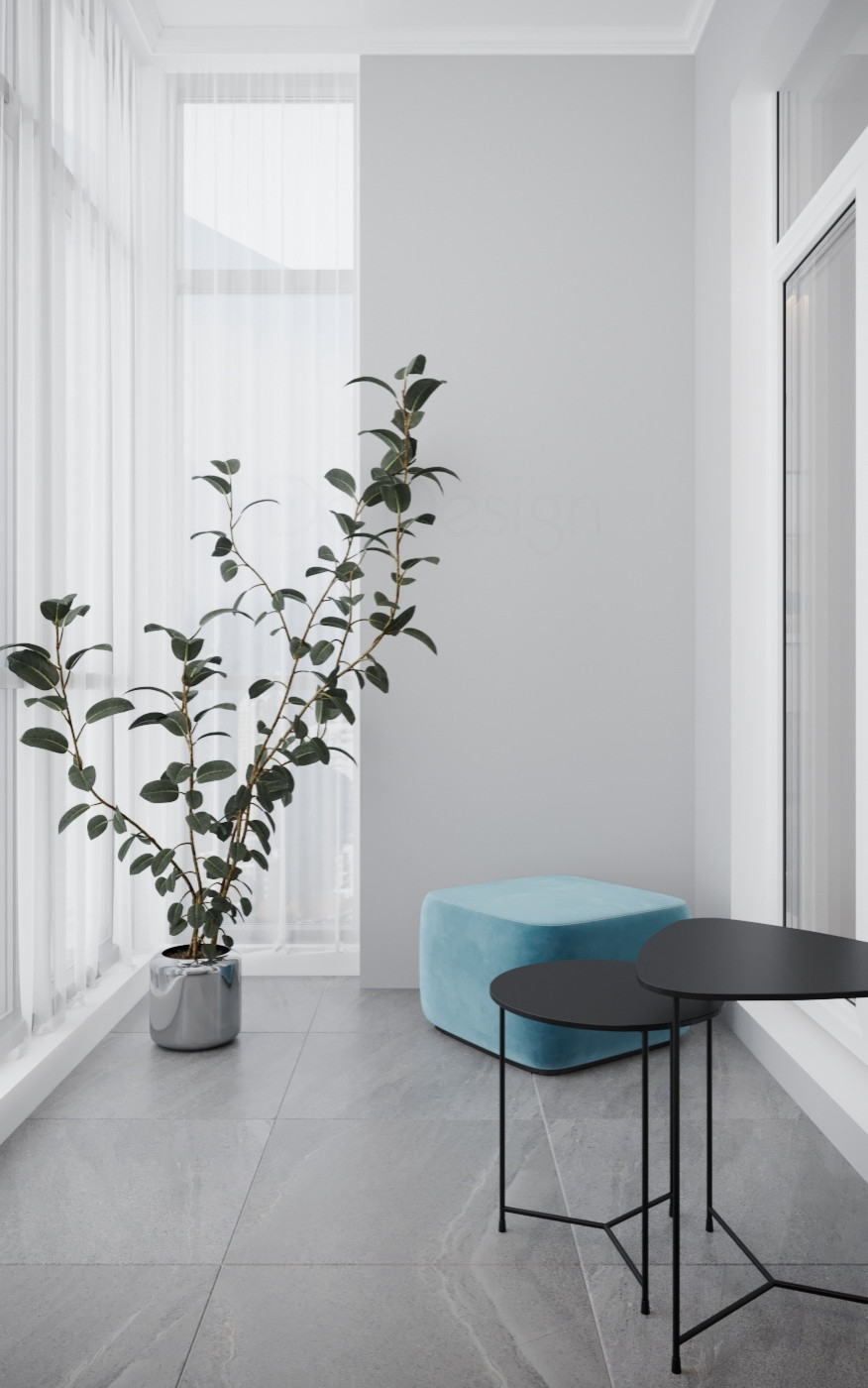 Балкон. Дизайн проект квартиры на Петровском острове