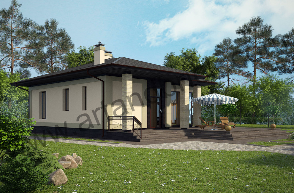 Дом с баней в современном стиле (МО)