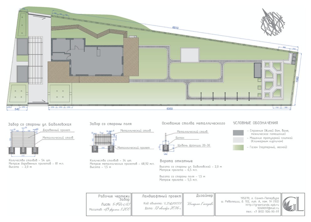 Рабочие чертежи. Забор. Александровское