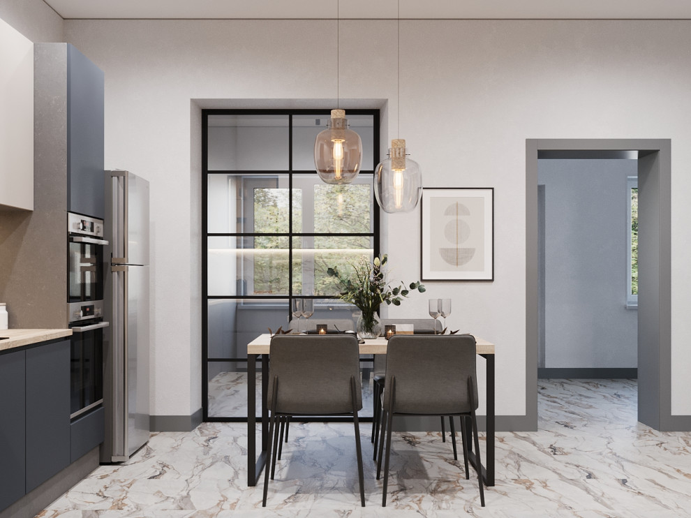 Обложка проекта: Кухня в московском таунхаусе