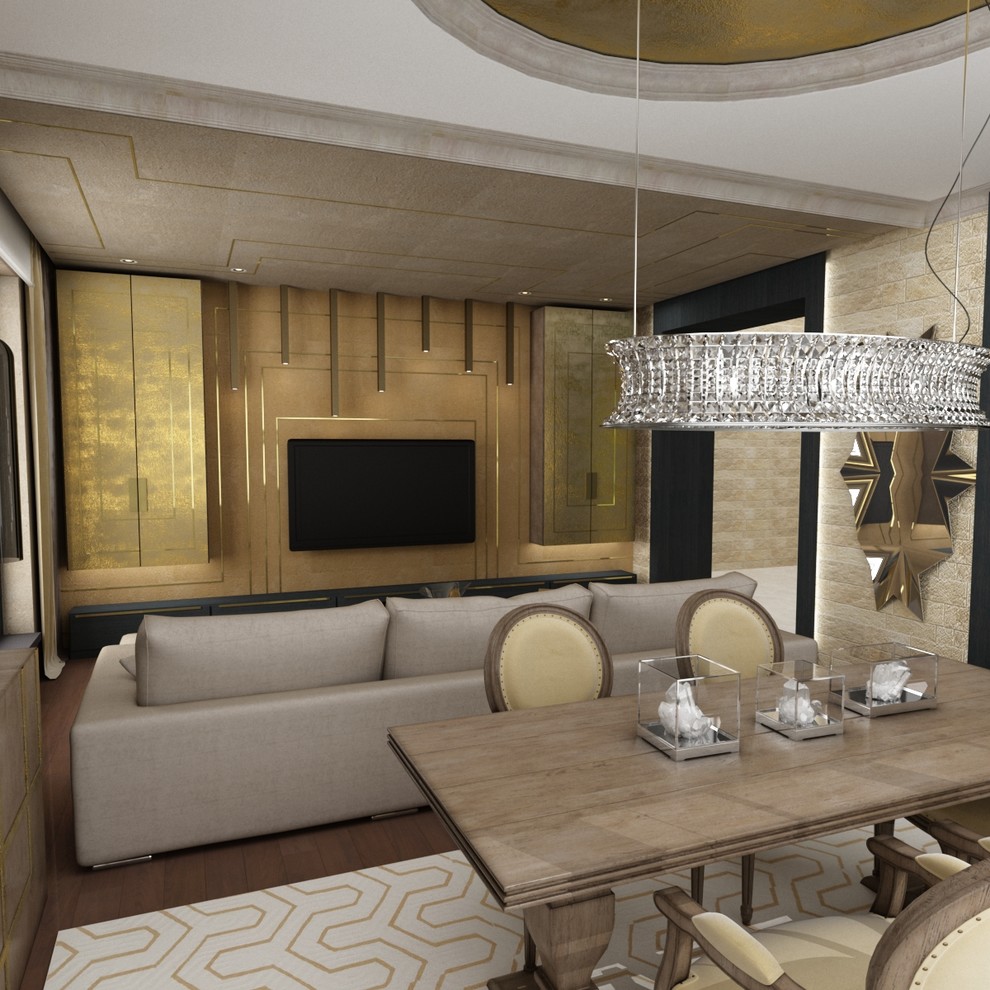 Обложка проекта: Гостиная и библиотека для частного дома на Широкой речке