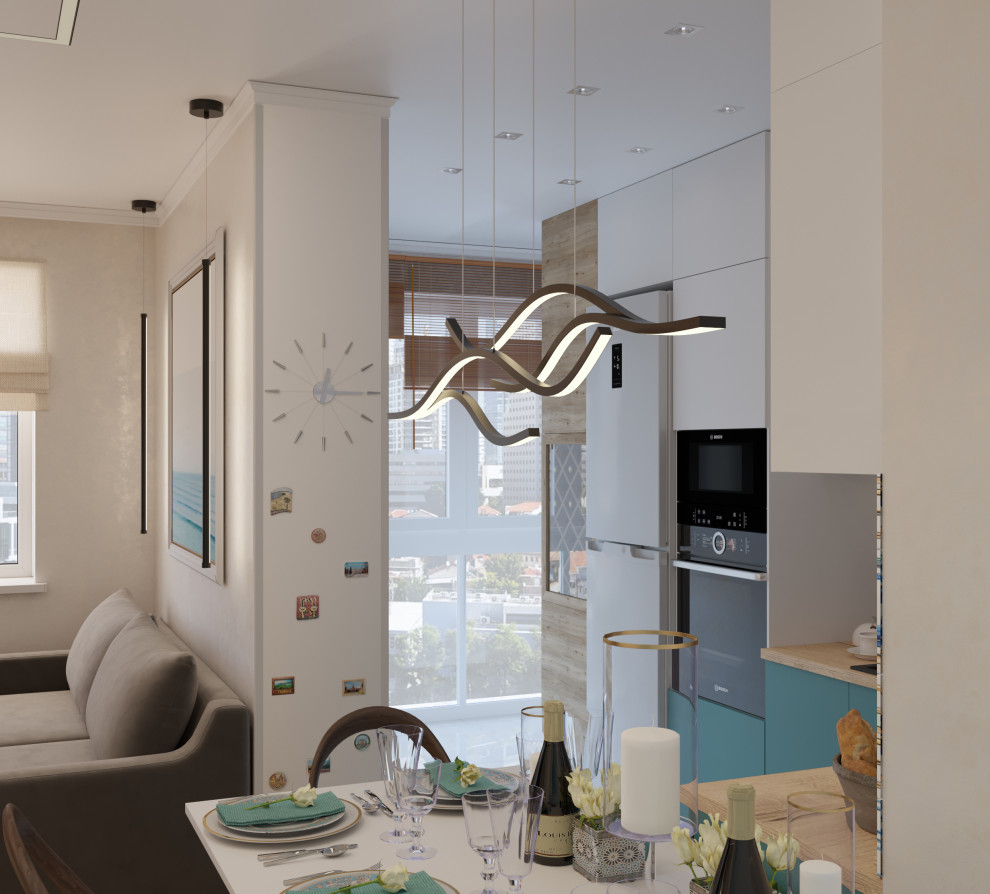 Проект кухни-гостиной в ЖК "Арт Сити"