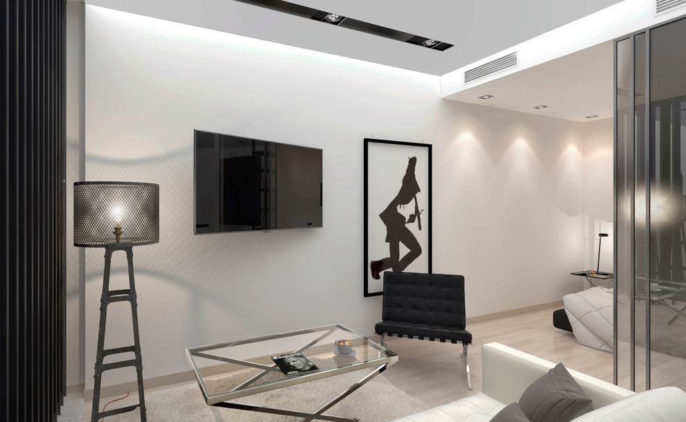 Дизайн апартаментов в стиле black&white. 2013 г. - по мотивам фильма "Американск