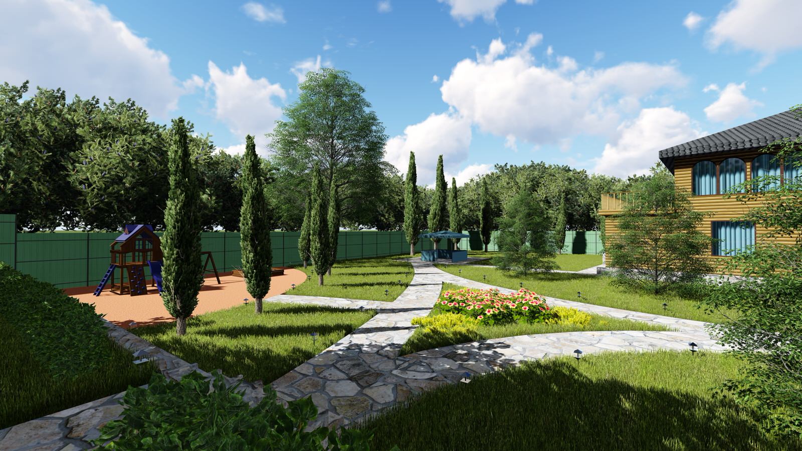 Обложка проекта: Ландшафтный дизайн участка