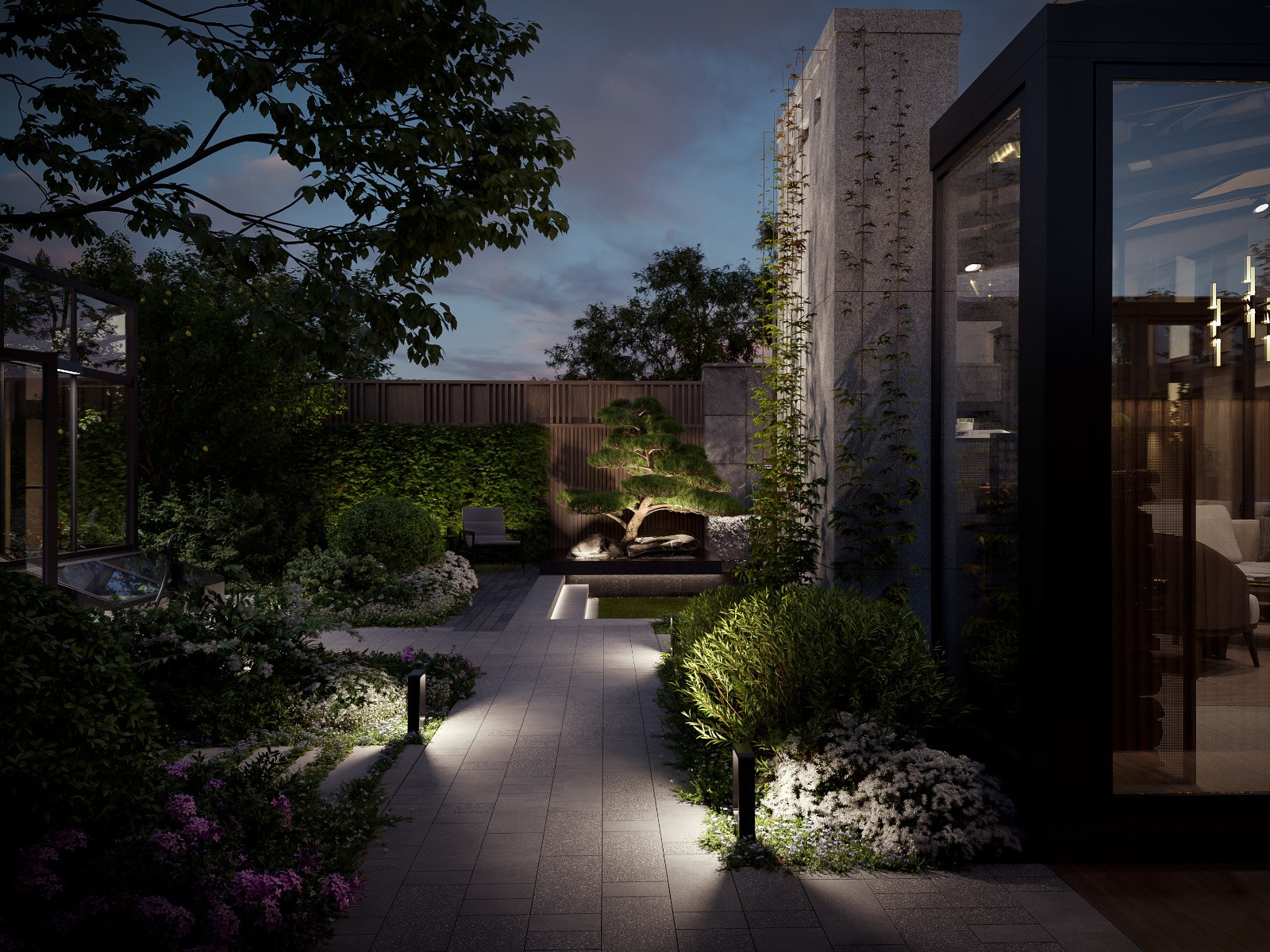 Городской современный сад