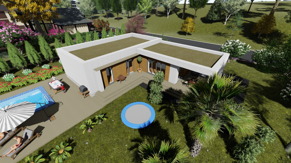 Дом на берегу моря с бассейном