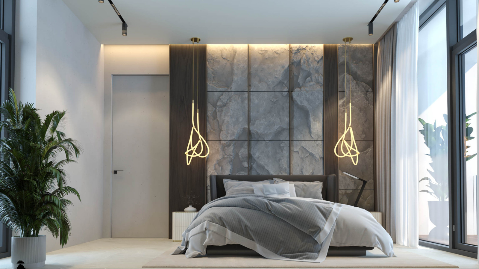 Гостевая спальня в проекте загородного дома Mountain House