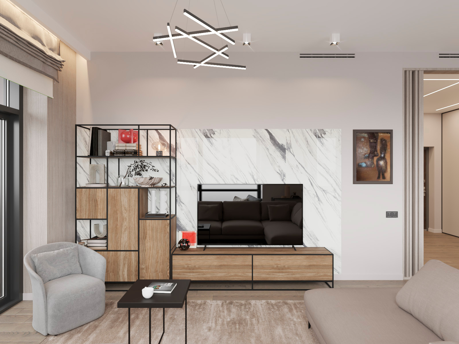 Дизайн интерьера квартиры 82 м.кв.