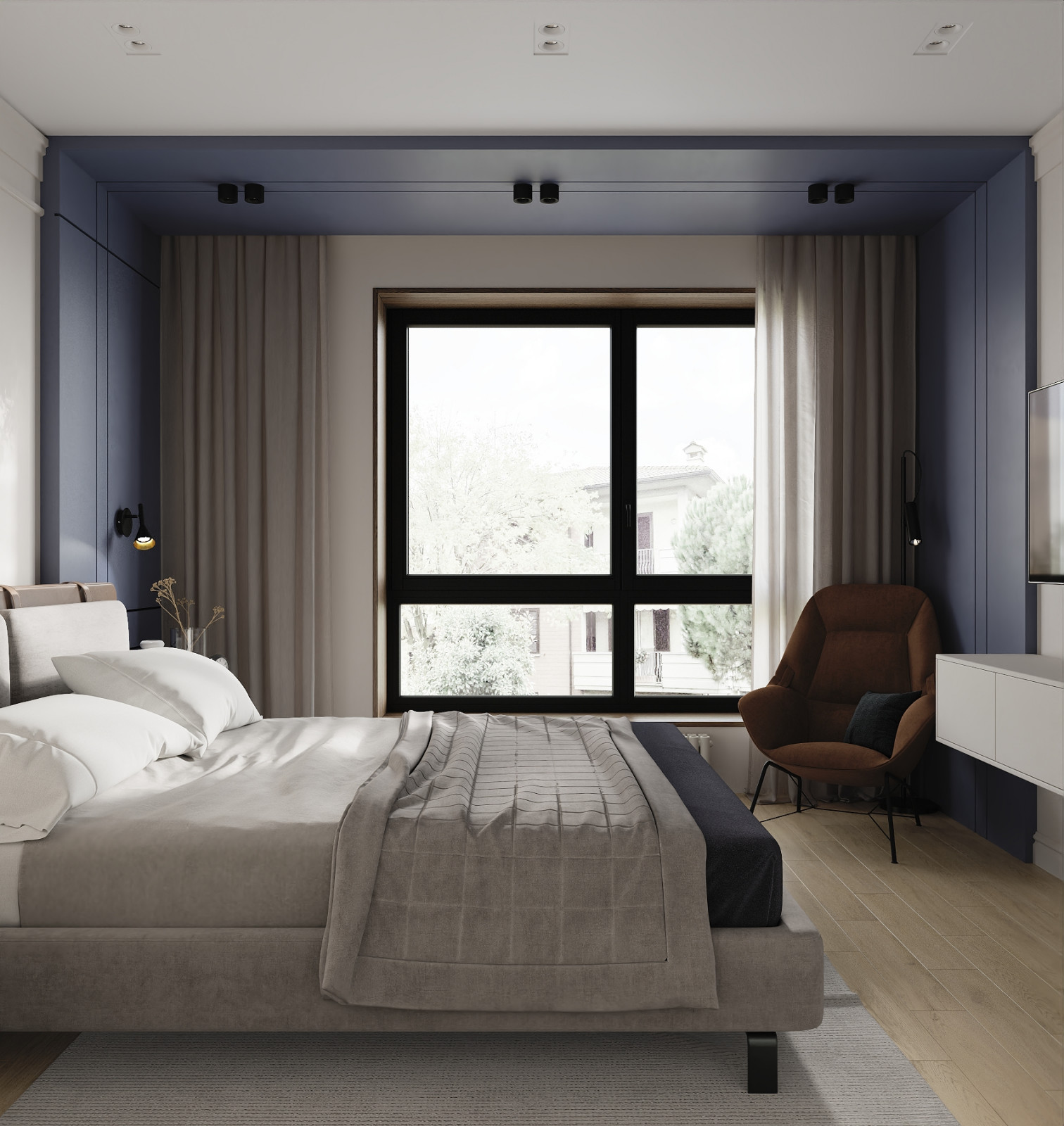 Современный таунхаус в теплой бежевой гамме