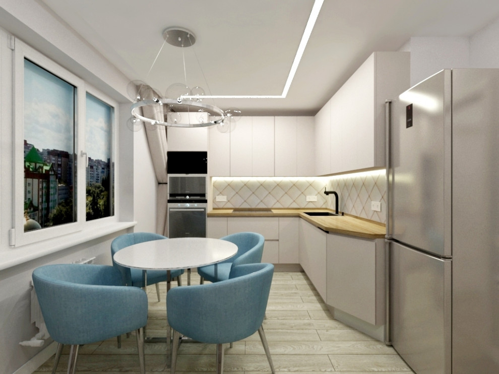 Лаконичный дизайн трехкомнатной квартиры