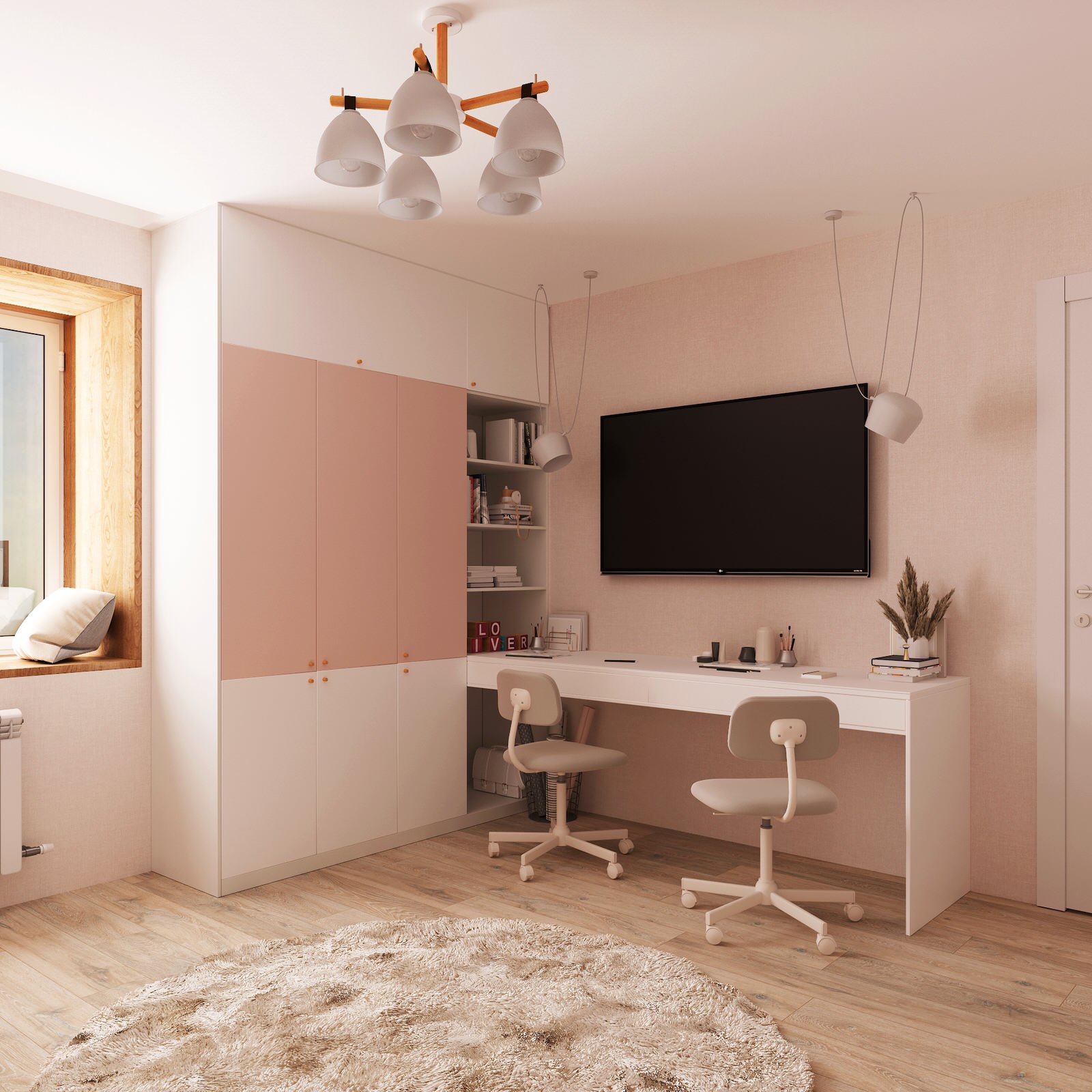 Нежная детская для двух девочек