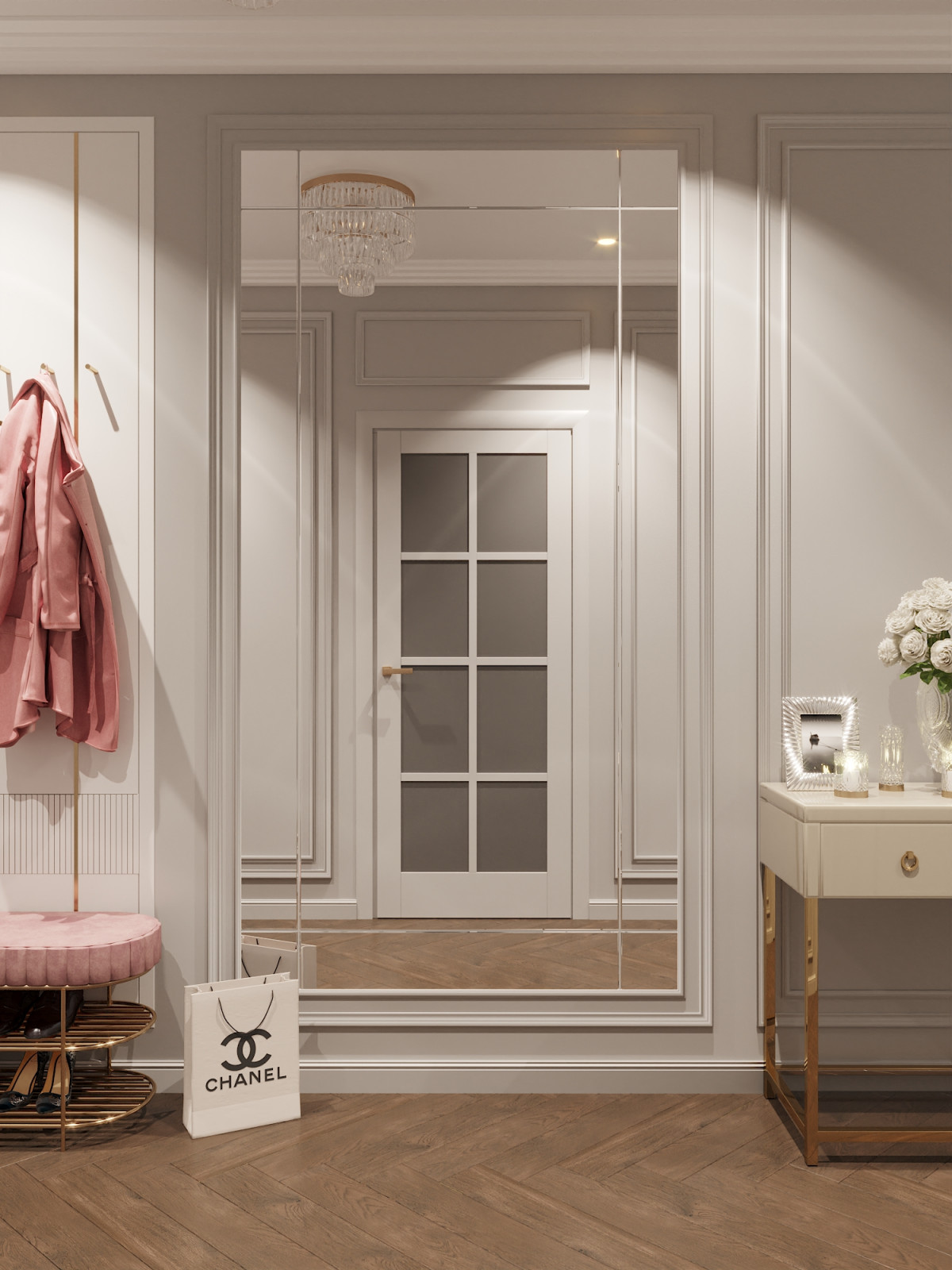 "Зазеркалье", дизайн 2комнатной квартиры 66 м2