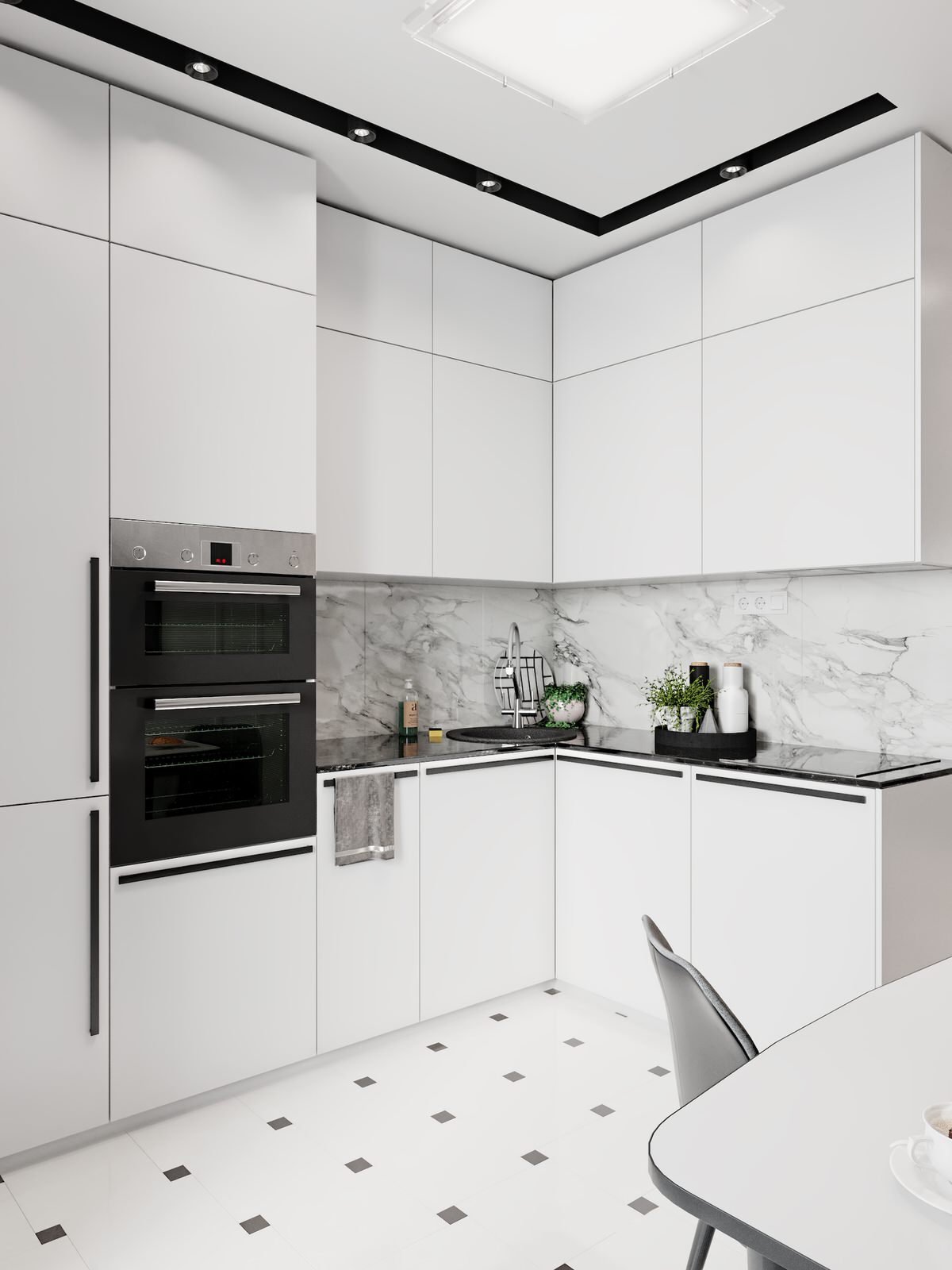 Контрастный белый