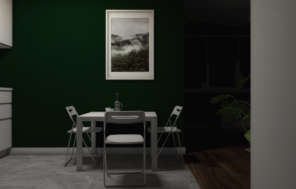 Обложка проекта: Визуализация интерьера. Green flat