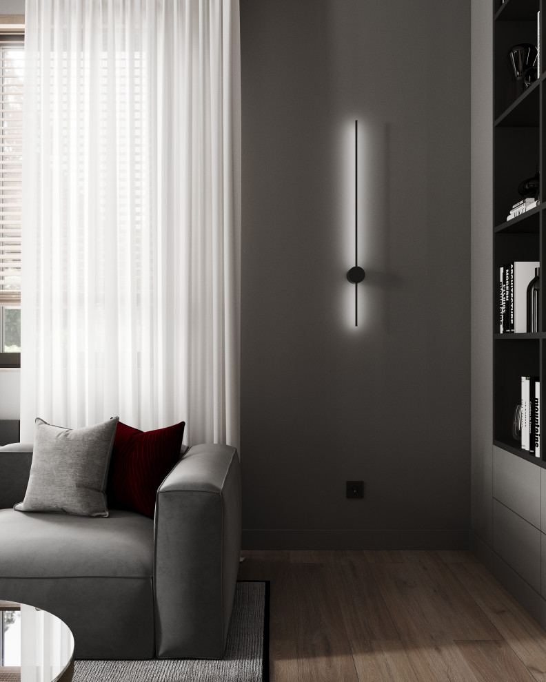 Стильный дом с красными акцентами