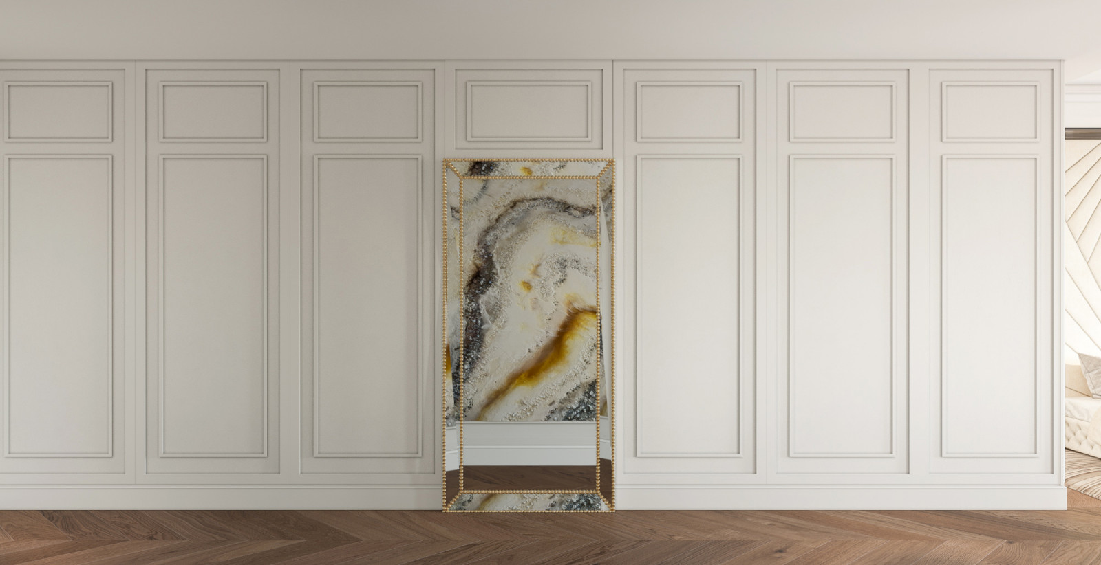 Квартира в ЖК Садовые кварталы в стиле современная классика в белых тонах