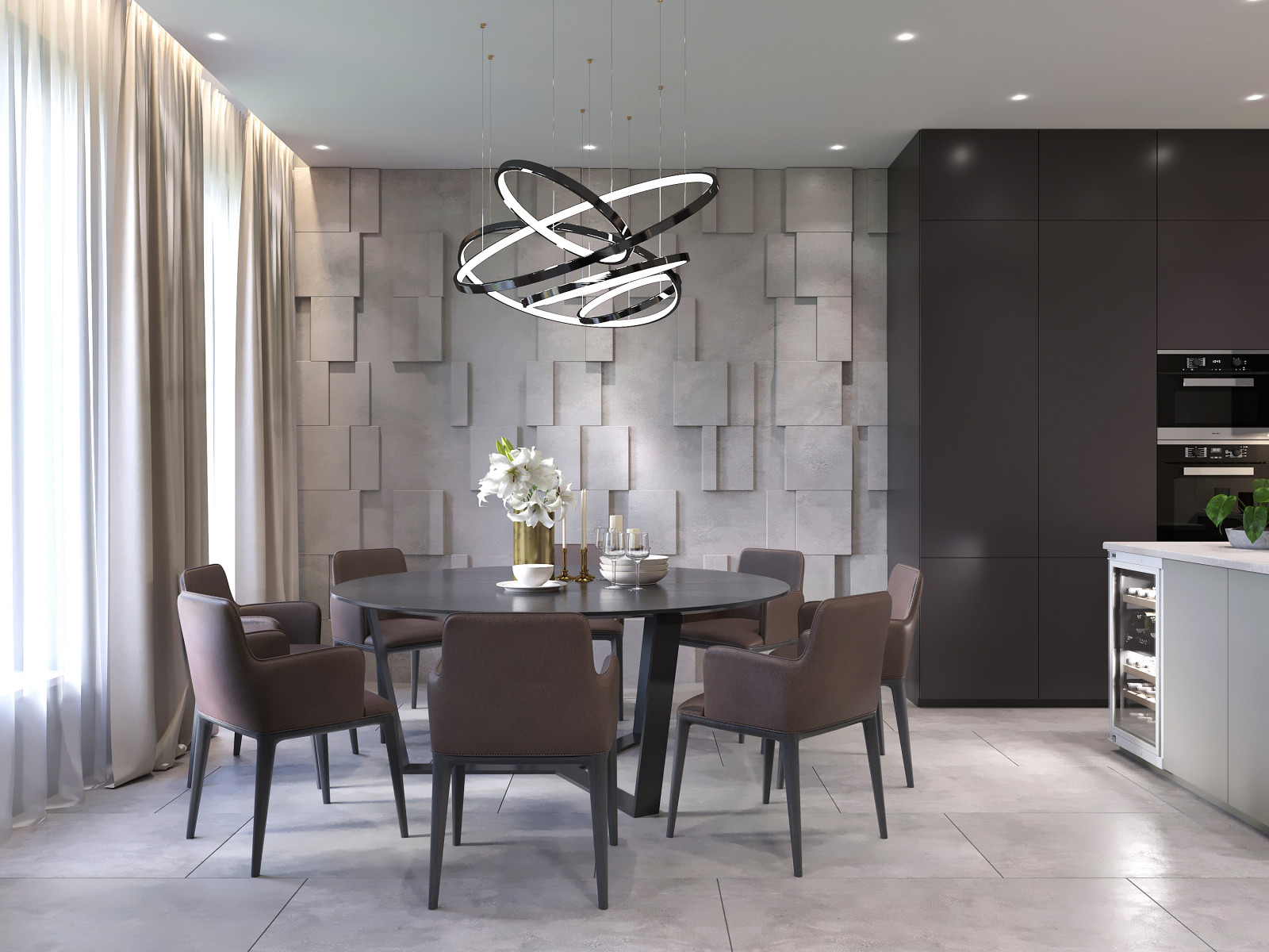 Дизайн интерьера квартиры в современном стиле в ЖК Вандер Парк