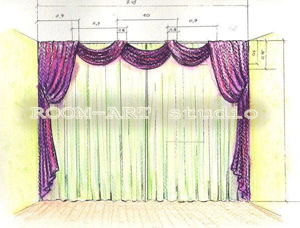 Эскизы штор