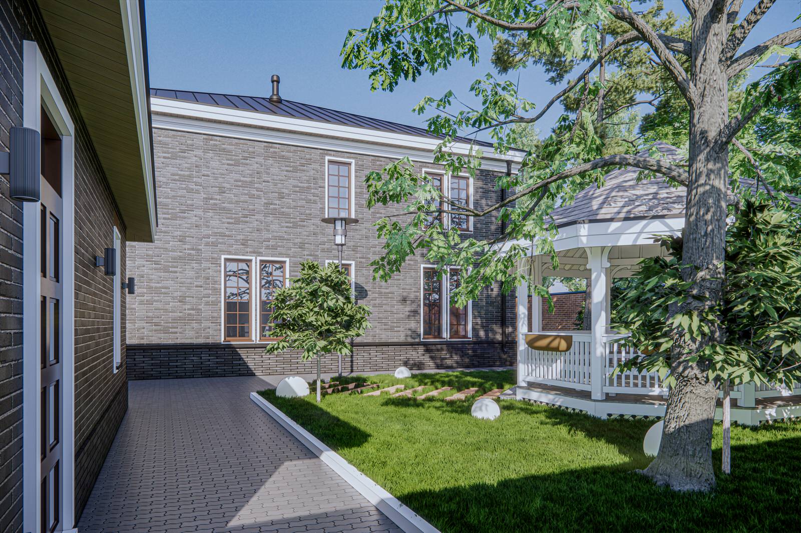 Жилой дом с гаражным комплексом