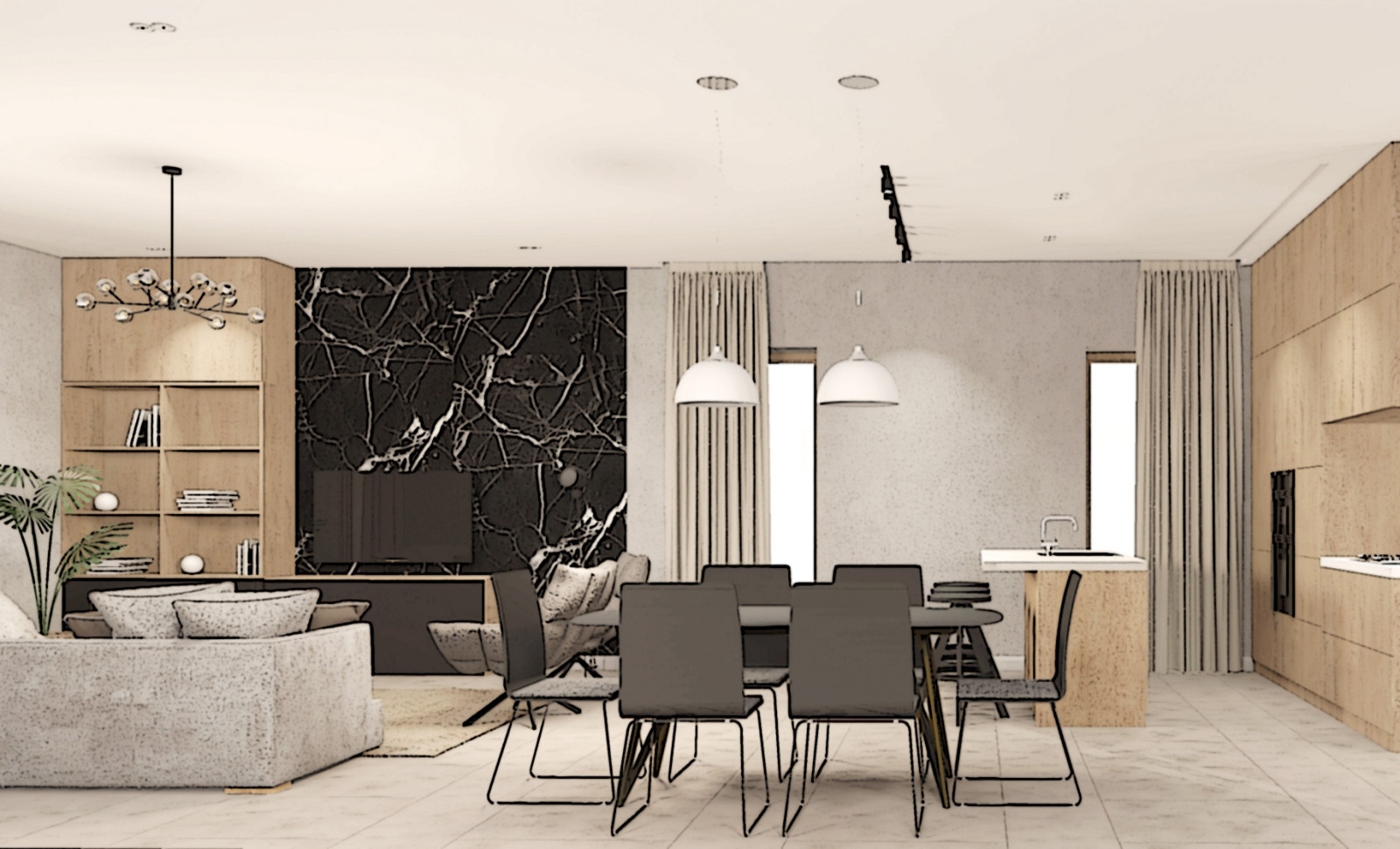 Дизайн интерьера частного дома.