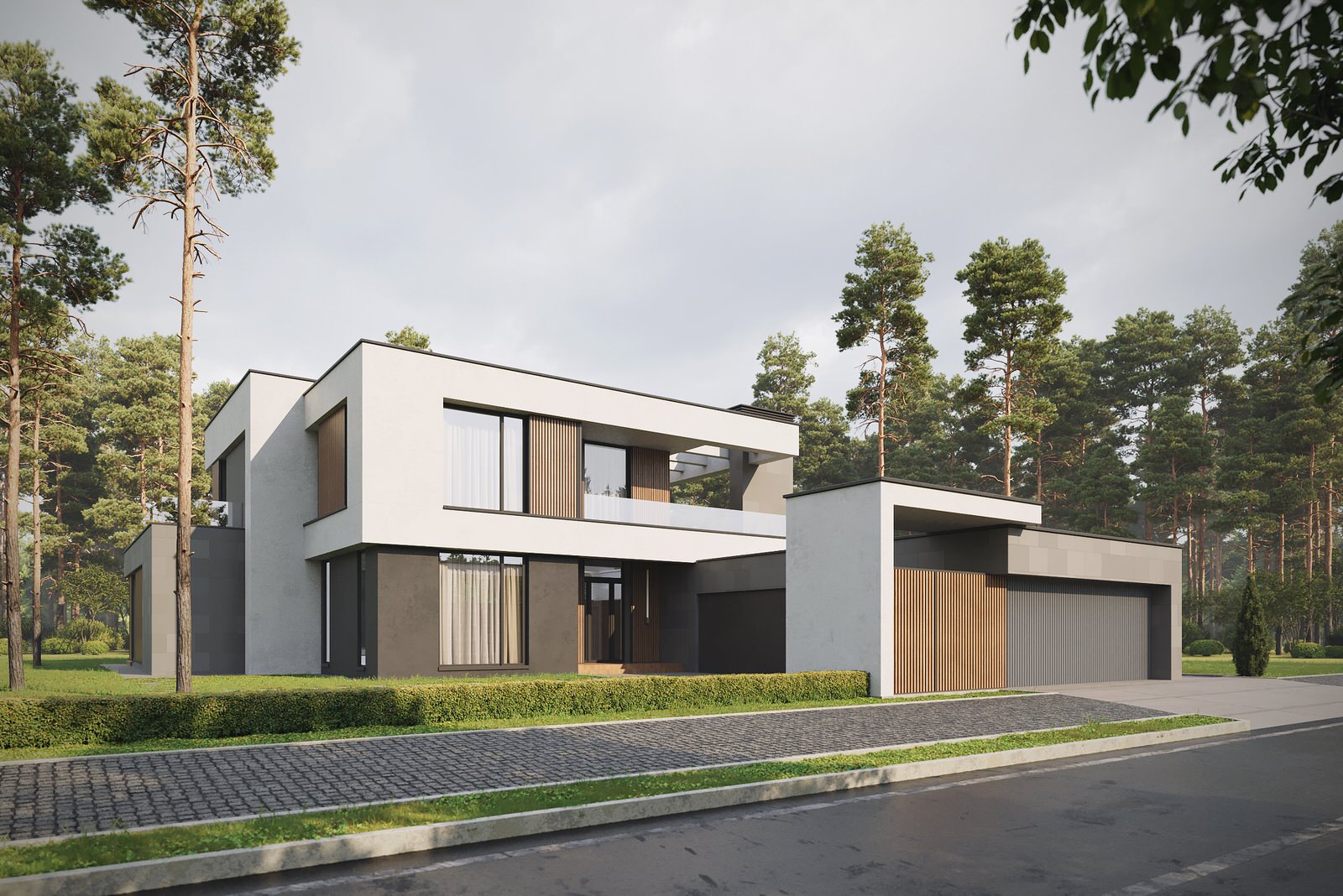 Обложка проекта: Современный дом с панорамным остеклением