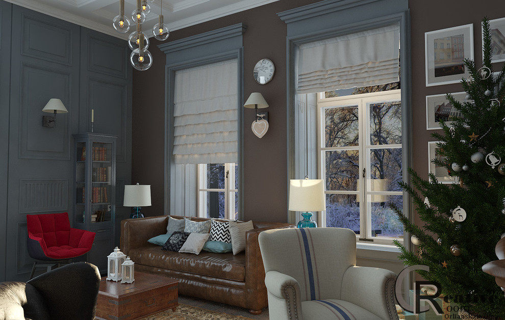 Обложка проекта: Дизайн интерьера гостиной в английском стиле