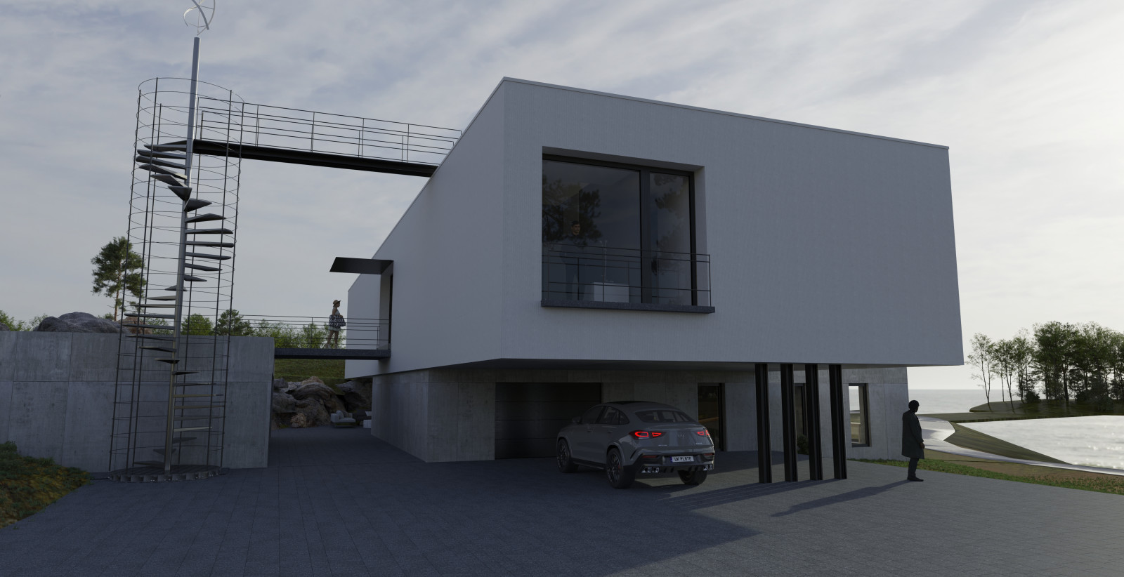 Визуализация для проекта коттеджа студии 13/72