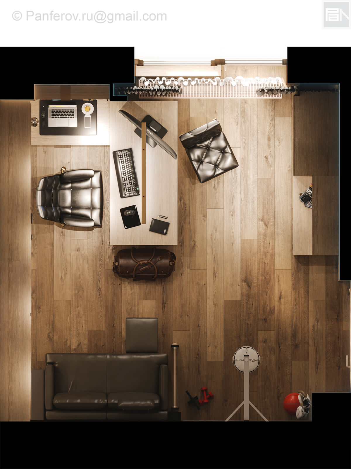 Дизайн-проект квартиры в ЖК "Фьюжн парк"