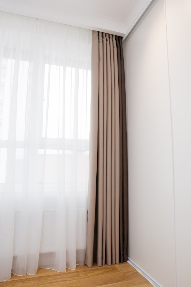 Мужская спальная, шторы блекаут  (ЖК Венский лес г. Уфа)