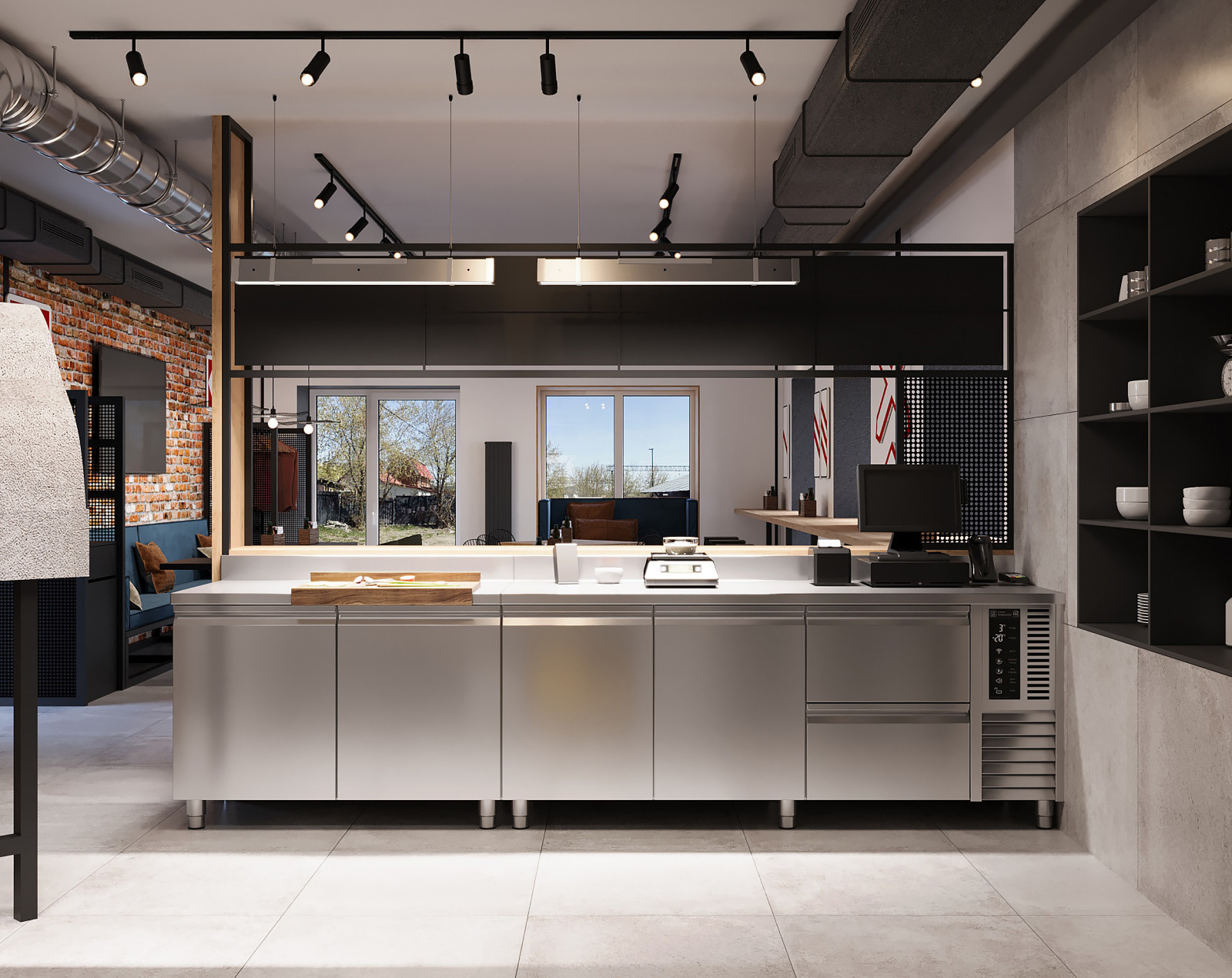 Пиццерия "Станция 9/1" с летней верандой в Томске