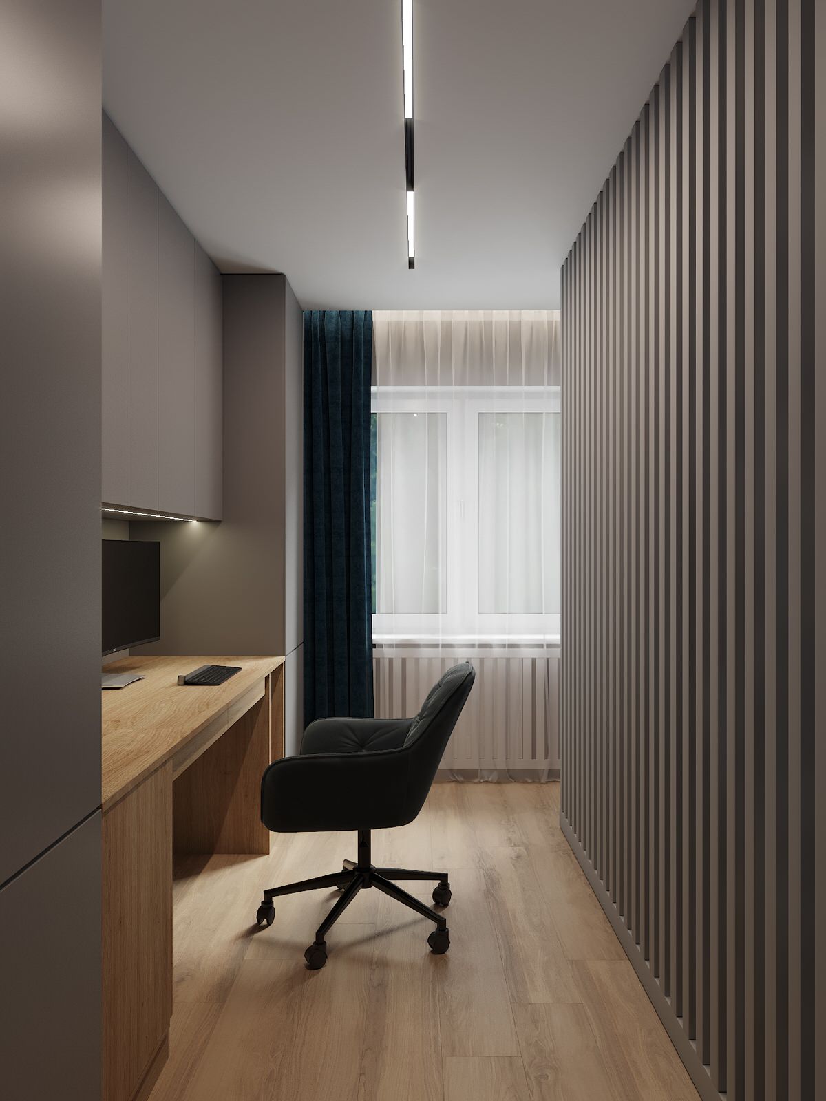 Визуализация дизайн-проекта квартиры 95 м кв, для пары с ребенком