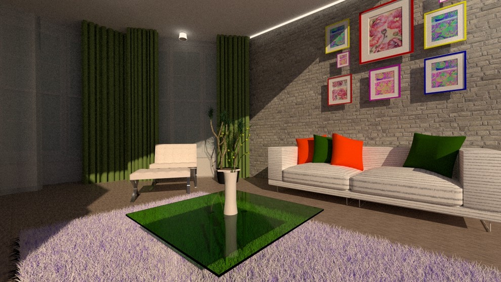 3d визуализация интерьера с картинами