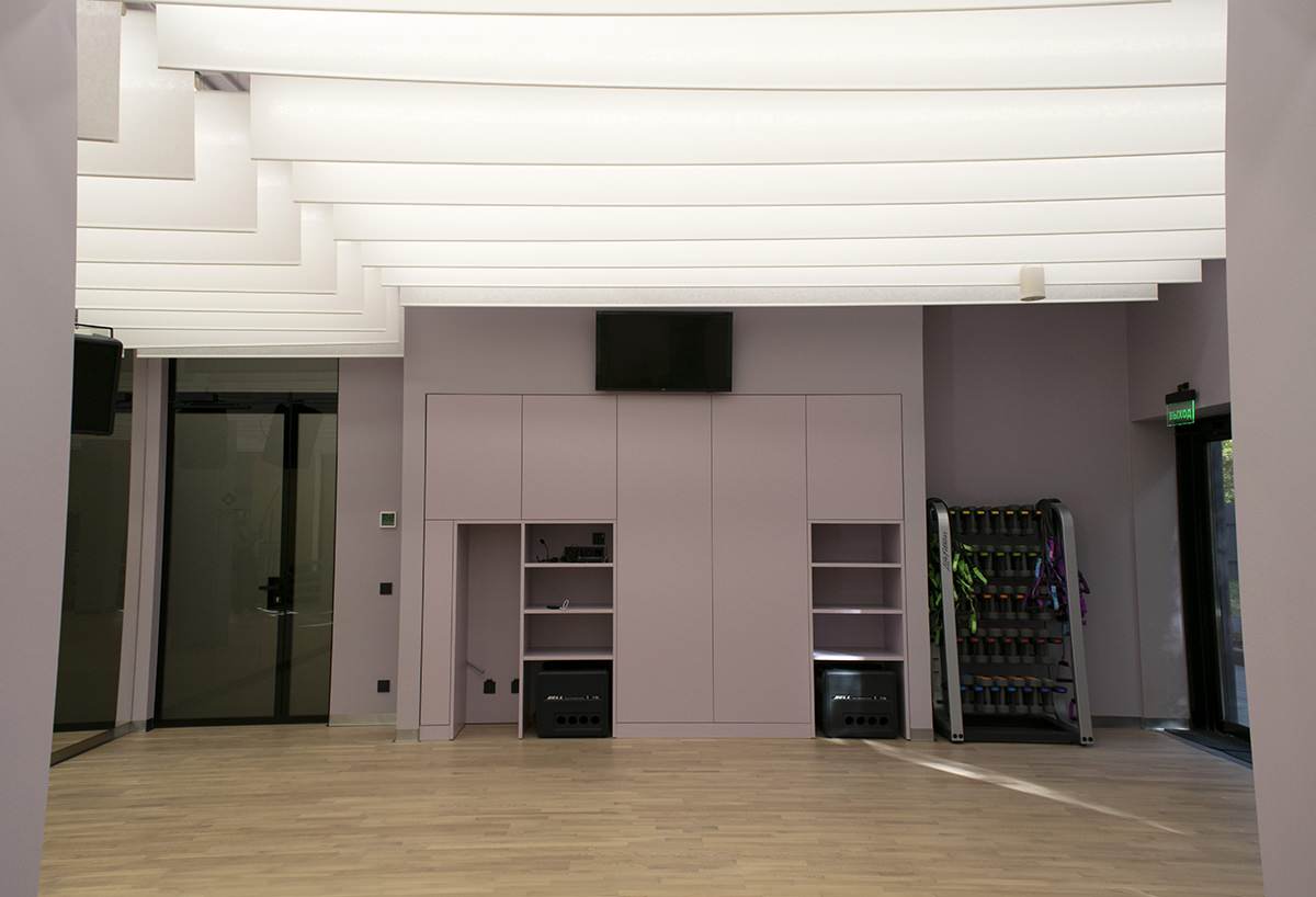 Бумажные потолки в фитнес-клубе Selform, Москва