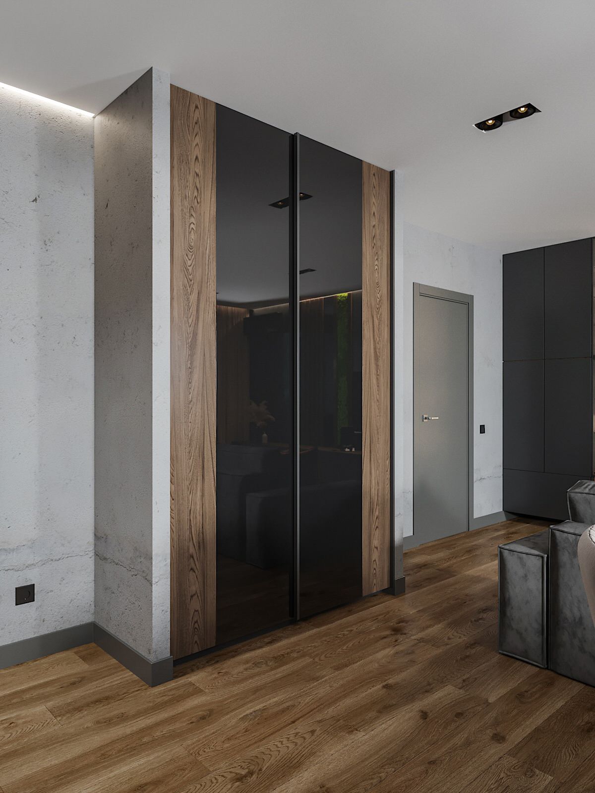 Минимализм в темно-серых тонах!