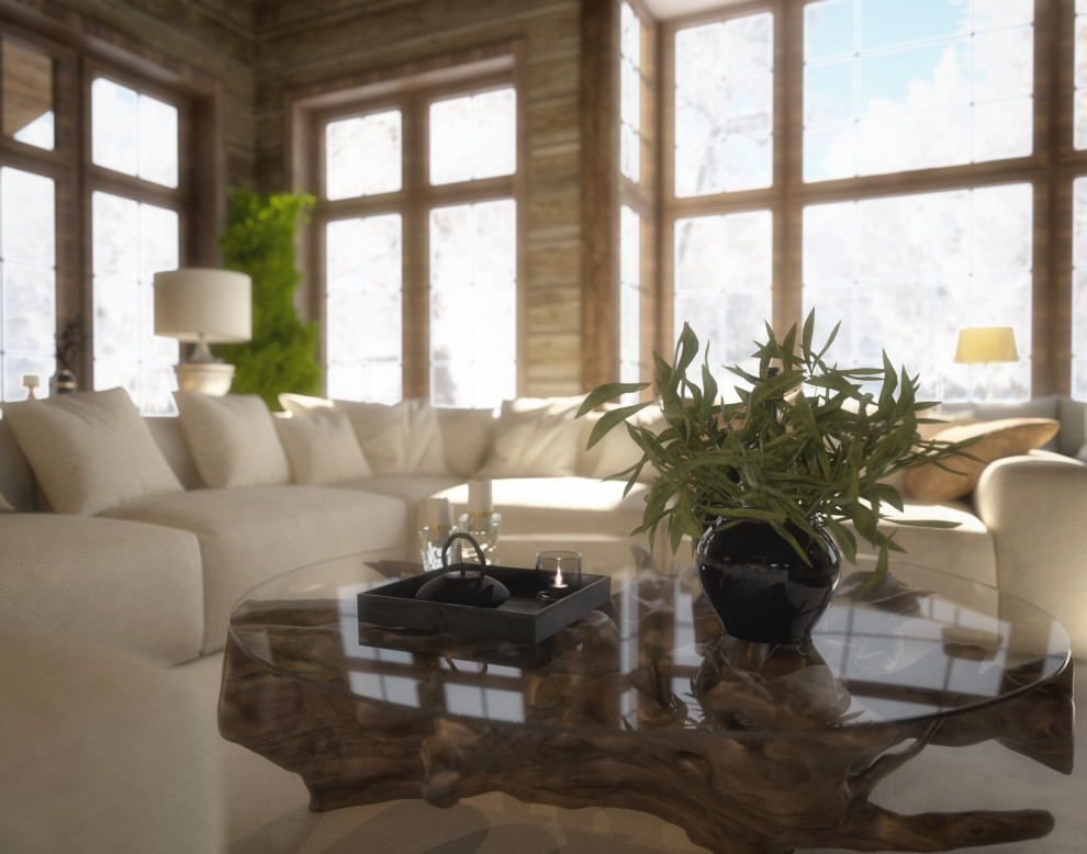 Интерьер деревянного дома.