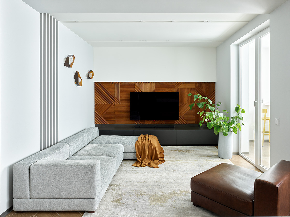 Гостиная, акцентная стена