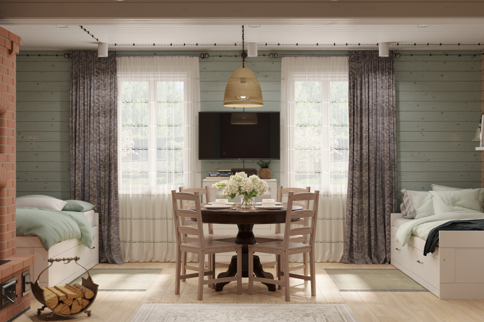 Деревенский дом в скандинавском стиле