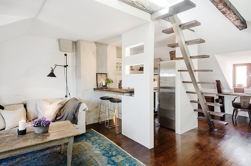 Квартира в мансарде с нестандартной планировкой. — Публикации — RealtyPress.ru