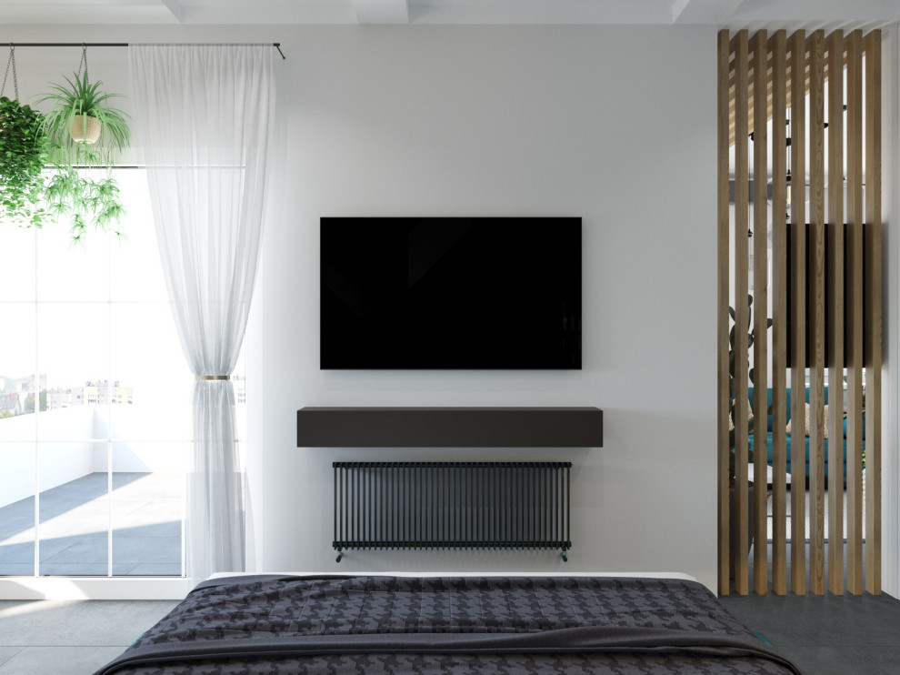 современная квартира "Белый квадрат"