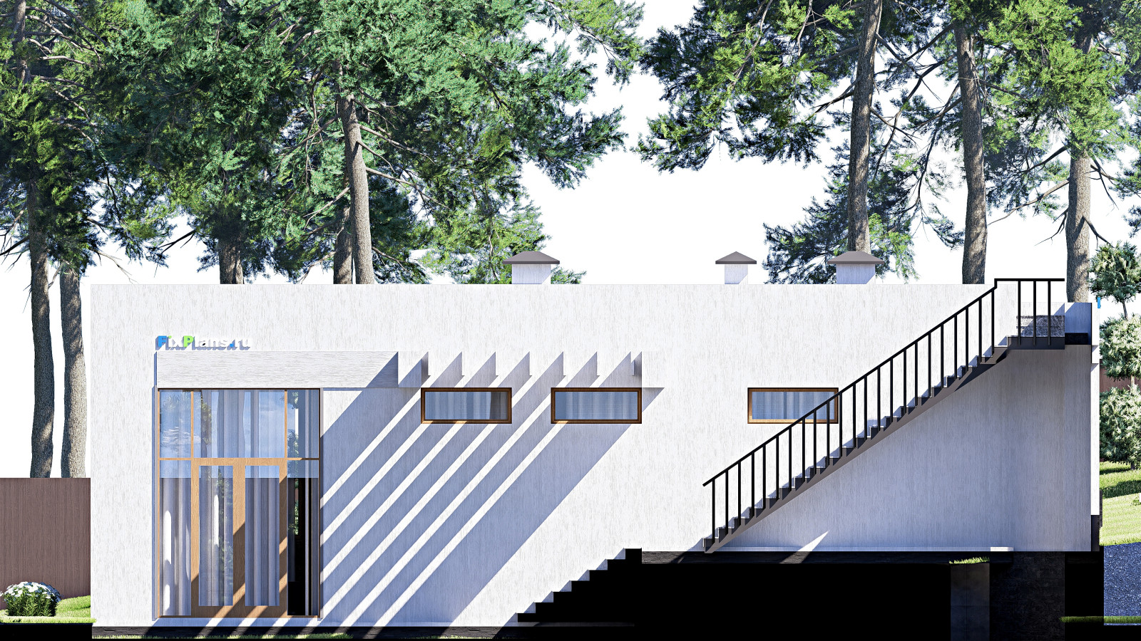 Проект одноэтажного дома 17х19м S228м2 F-15767