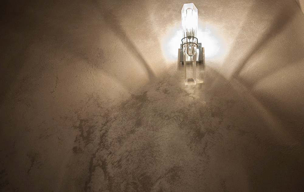 Частная квартира- отделка "Итальянская декоративная краска с эффектом песчаника"