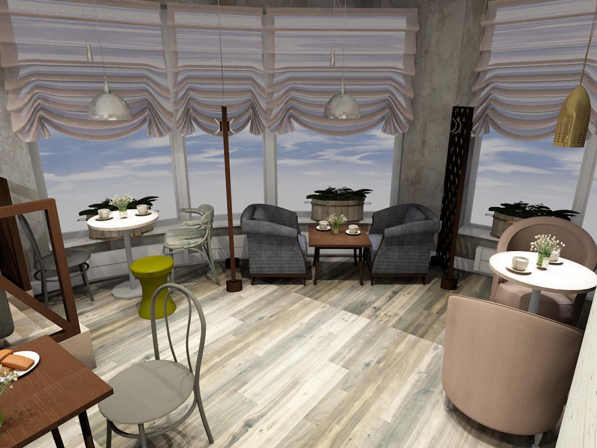 Дизайн-проект кафе быстрого питания в Новокузнецке