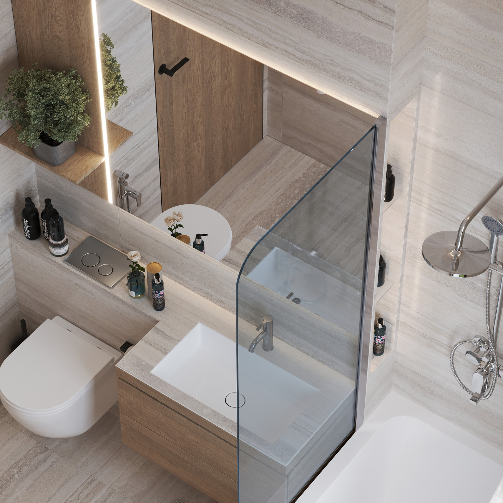 3д визуализация интерьера дома по техзаданию