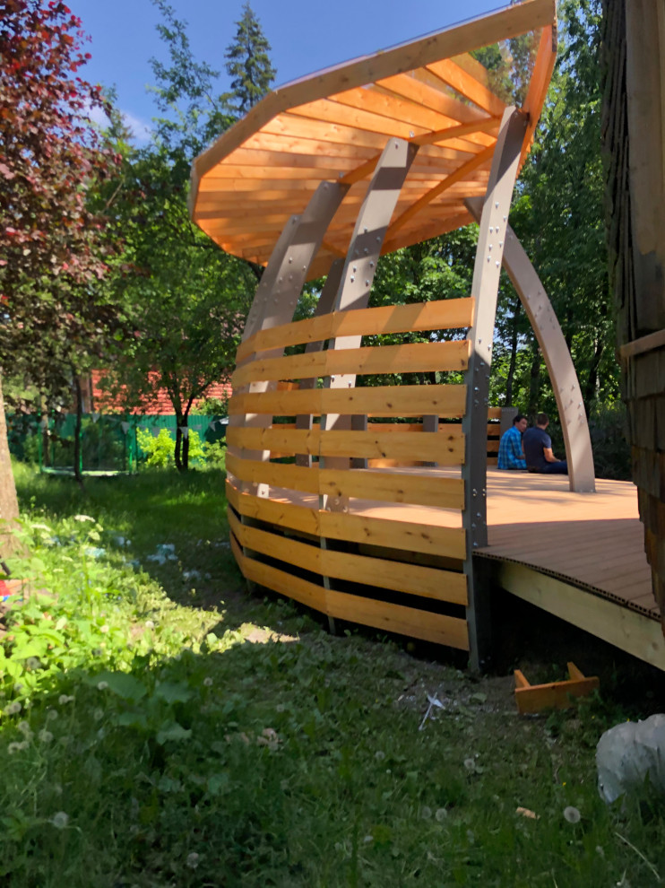 Необычная веранда (и терраса) к Необычному Дому (проект "Фазенда-лайф")