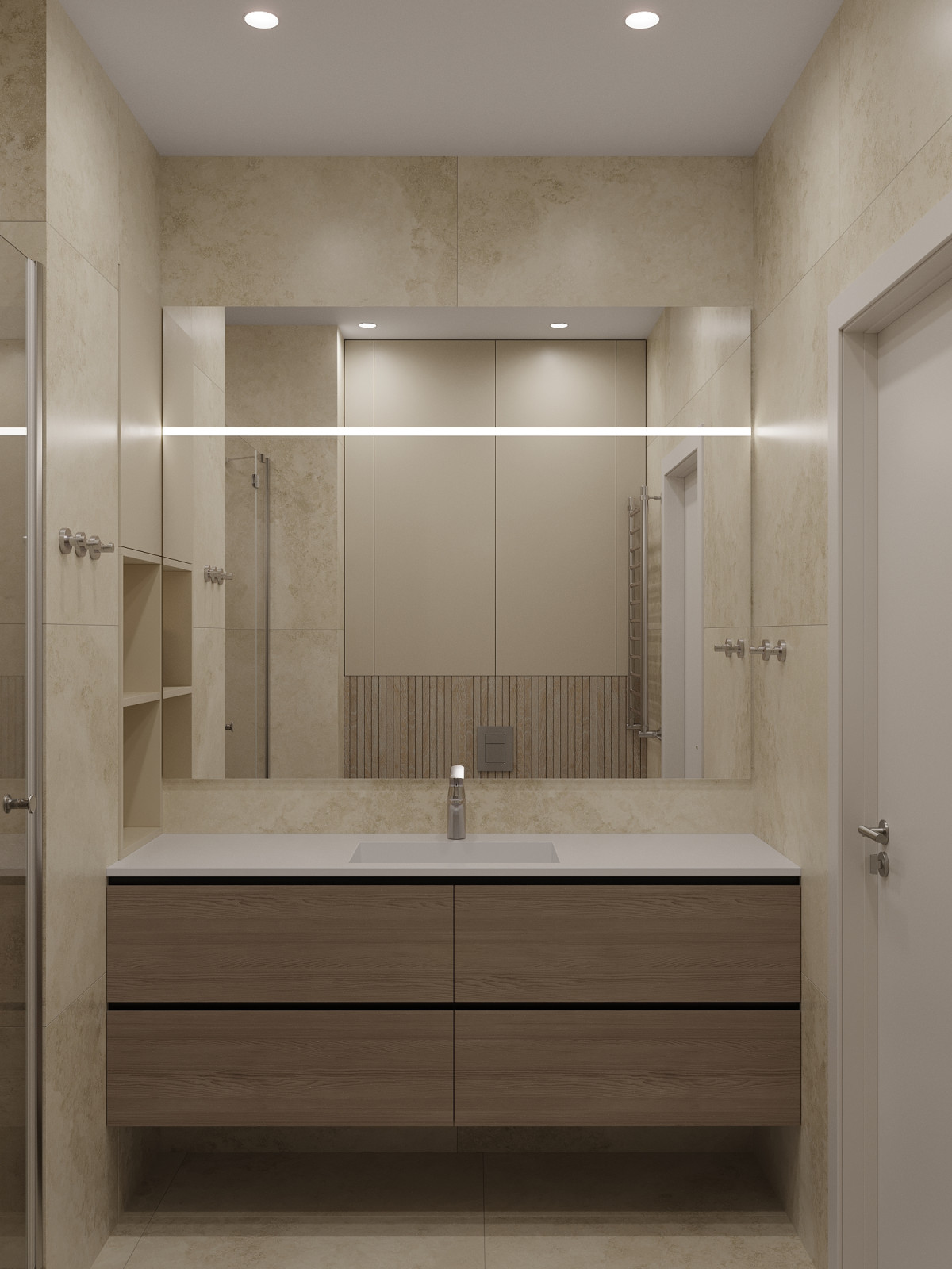 ЖК «Ultra City», квартира в стиле современный минимализм в теплой светлой гамме