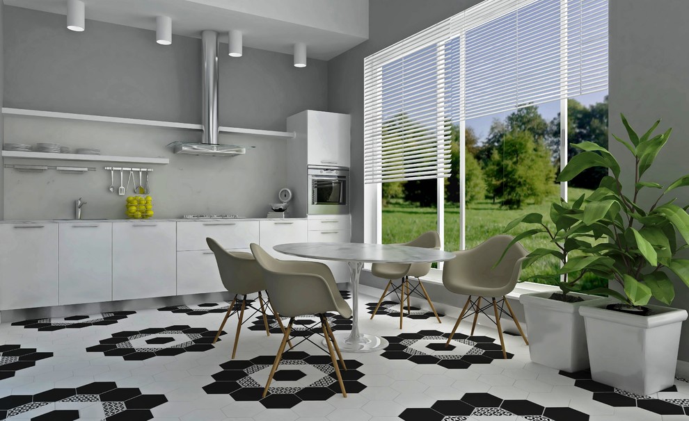 кухня с плиткой БУРАНЕЛЛИ от KERAMA MARAZZI