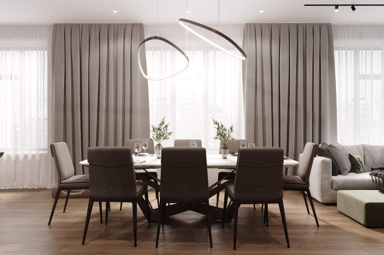 Квартира 127 кв.м. в современном стиле в ЖК Серебряный Парк.